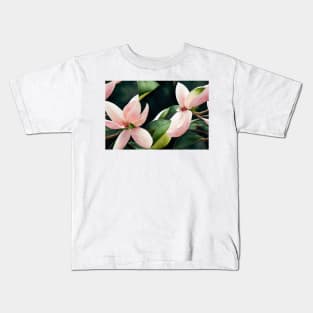 Magnolia Grandiflora Watercolor Painting Kids T-Shirt